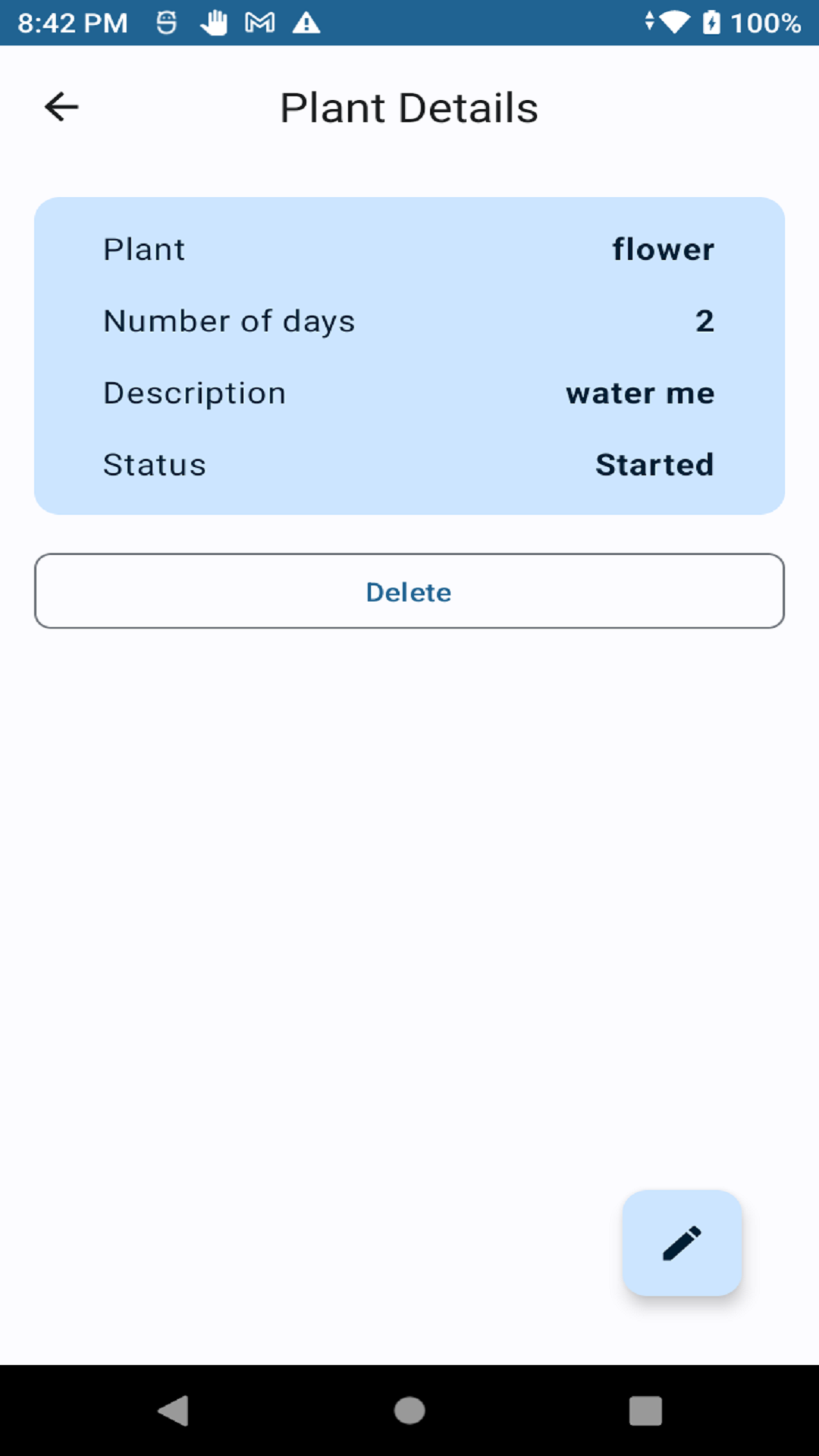 Fifth Screen - Plant Detail