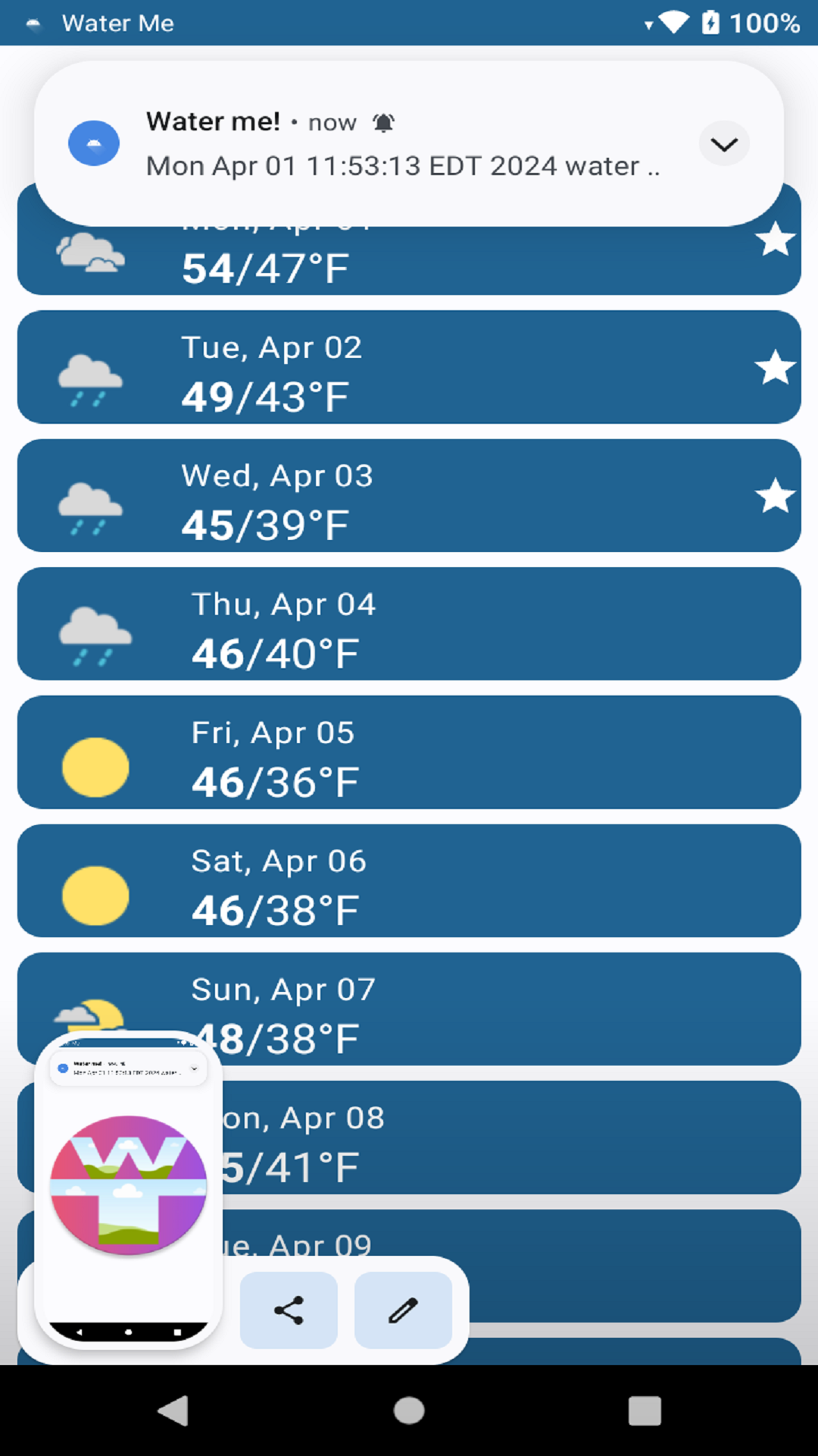 Screen - notifications