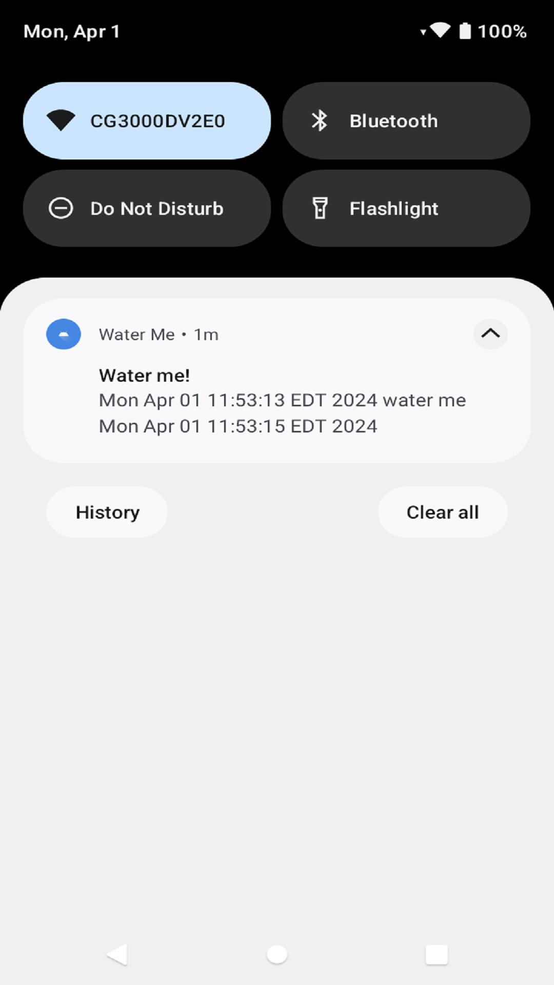 Screen - notifications
